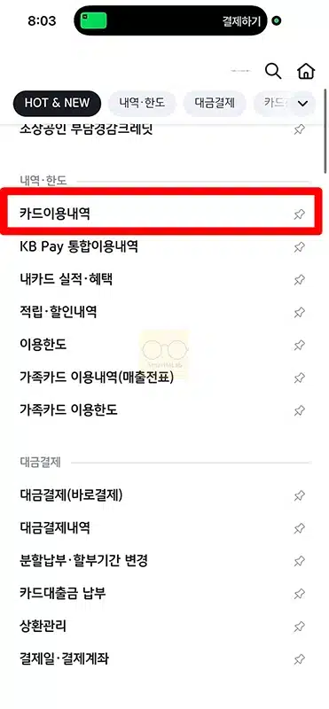 국민카드 결제예정금액 조회 KB Pay 앱에서 간단하게 확인하기