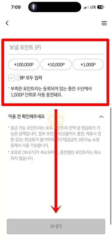 국민카드 포인트 현금 전환으로 포인트리 사용하기