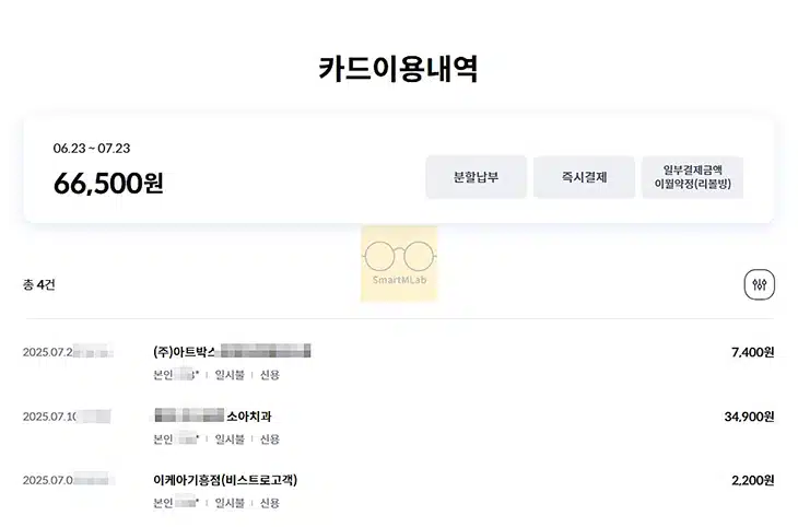 신한카드 사용내역 조회, 결제내역 다운 및 출력하는 방법