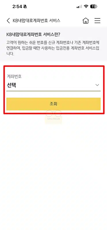 국민은행 계좌번호를 전화번호로 설정하는 방법, 내맘대로계좌번호 서비스 이용하기