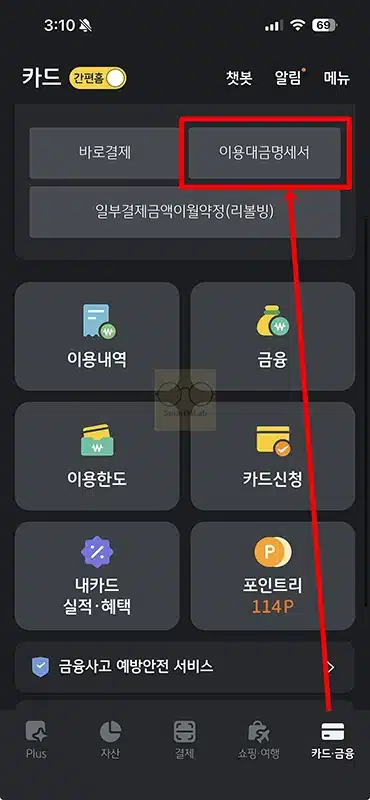 국민카드 이용대금 명세서 출력 및 엑셀 저장, 이메일 재전송 방법