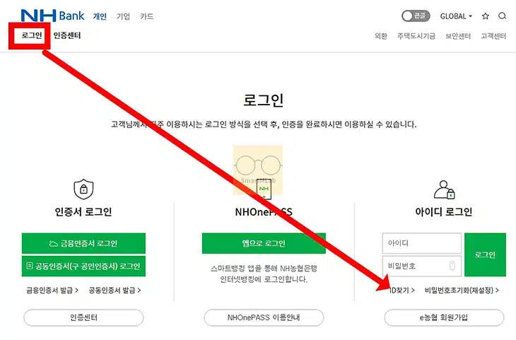 농협 인터넷뱅킹 아이디 찾기, 간단하게 조회하는 방법