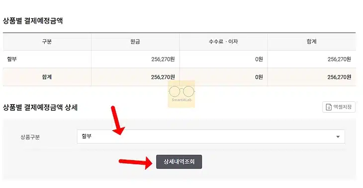 롯데카드 무이자 할부 확인 및 남은 할부 조회