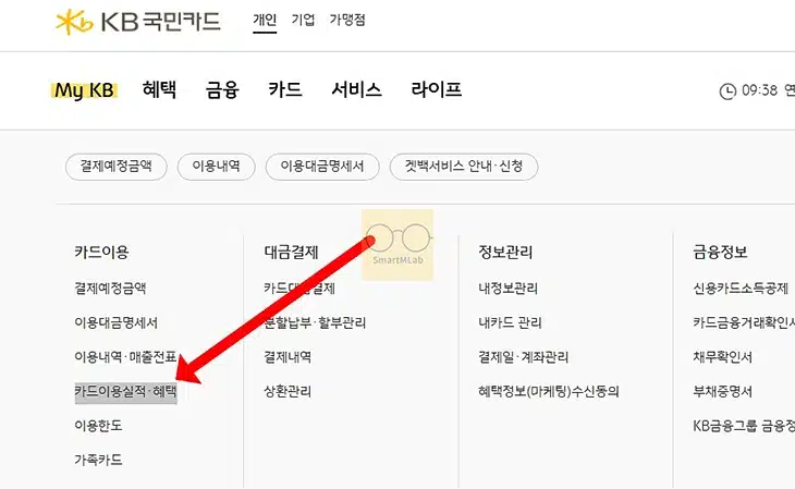 국민카드 전월실적 확인 및 채우는 방법 정리