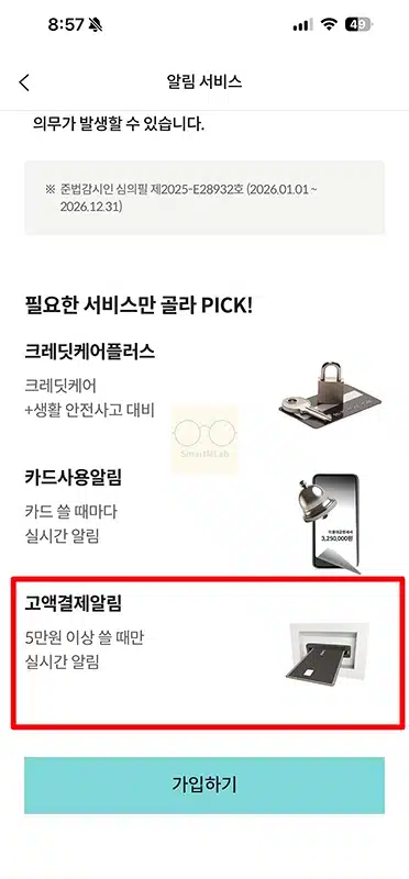 롯데카드 결제 알림 무료 신청하는 방법, 유료 알림도 정리