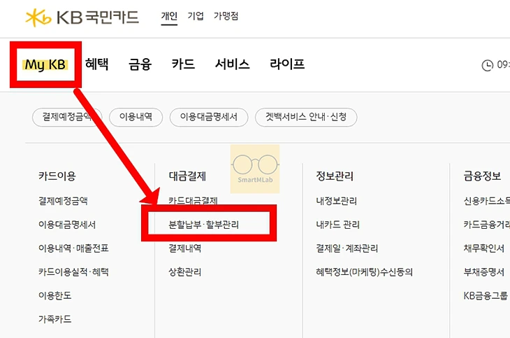 국민카드 일시불 할부 전환 방법, 수수료와 신청기간 정리