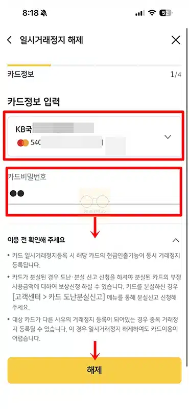 국민카드 일시정지 하는 법 신청부터 해제까지 정리