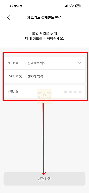 카카오뱅크 체크카드 결제한도 확인 및 변경 방법, 한도 상향