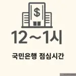 국민은행 점심시간에도 바로 업무 보는 방법 (집중상담 지점 찾기)