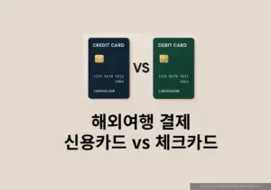 해외여행 카드 결제, 신용체크 어떤 카드가 좋을까