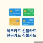 현금카드 선불카드 직불카드 체크카드 뭐가 다를까? 헷갈리는 개념 정리 및 차이점