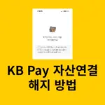 KB Pay 자산연결 해지 방법, 연동된 마이데이터 해제하기