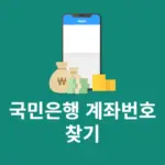 국민은행 계좌번호 찾기, 쉽게 조회하는 6가지 방법