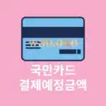 국민카드 결제예정금액 조회 KB Pay 앱에서 간단하게 확인하기