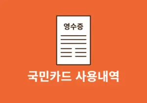 국민카드 사용내역 조회, 결제내역 출력 및 저장하는 방법