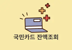 국민카드 잔액조회 하는 방법 앱, 홈페이지, ARS로 확인하기