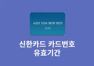 신한카드 카드번호, 유효기간 조회 방법 앱으로 간단하게 확인