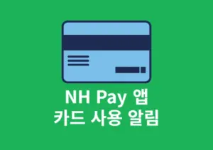 NH Pay 카드 사용 알림 무료 신청 및 해지 설정하는 방법