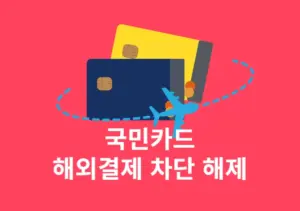 국민카드 해외결제 차단부터 해제, 원화결제까지 정리