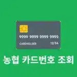 농협 카드번호 조회 방법, 어플로 유효기간까지 확인하기