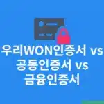 우리WON인증서 vs 공동인증서 vs 금융인증서 차이점 한눈에 비교하기