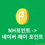 농협 NH포인트 네이버페이 포인트로 전환하는 방법, 수수료 정리