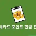 롯데카드 포인트 현금 전환 방법, 계좌로 입금 받기