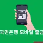 국민은행 모바일 출금 방법, 통장이나 카드 없이 인출하는 방법