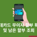 롯데카드 무이자 할부 확인 및 남은 할부 조회