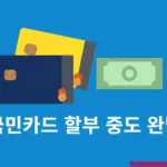 국민카드 할부 중도 완납 방법, 할부금 일시불로 미리 갚는 법