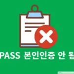 PASS 본인인증 안 됨 해결 방법 인증 실패 시 확인할 것들