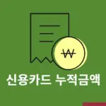 신용카드 누적금액 뜻과 초기화 시점, 결제금액 차이 알아보기