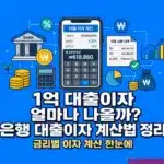 1억 대출이자 얼마나 나올까? 예시와 은행 대출이자 계산법 정리