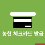 농협 체크카드 발급 방법, 준비물과 기간 비용 쉬운 정리