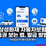 삼성화재 자동차보험 증권 보는 법, 발급 방법까지 정리