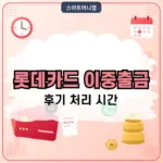 롯데카드 이중출금 환불 받은 후기와 처리 시간 정리
