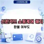 신한카드 쇼핑케어 해지 방법과 환불 가능 여부 정리