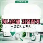 하나은행 지점찾기 방법과 영업시간 한 번에 확인