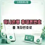 하나은행 휴대폰번호를 계좌번호로 설정 방법 평생계좌번호 지정하기