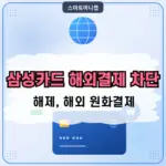 삼성카드 해외결제 차단 해제하는 법 해외 원화결제까지 한 번에