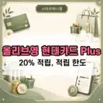 올리브영 현대카드 Plus 혜택 정리, 올리브영 20% 적립과 월 적립 한도
