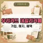 우리카드 데일리카페 가입 및 해지 방법, 혜택까지 정리