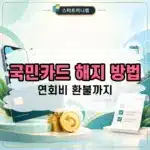 국민카드 해지 방법, KB Pay 앱으로 신청하고 연회비 환불까지