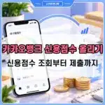 카카오뱅크 신용점수 올리기 방법, 신용점수 조회부터 제출까지