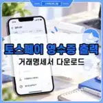토스페이 영수증 출력 방법, 거래명세서 보는법부터 다운로드까지