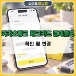 카카오뱅크 체크카드 결제한도 확인 및 변경 방법, 한도 상향 정리